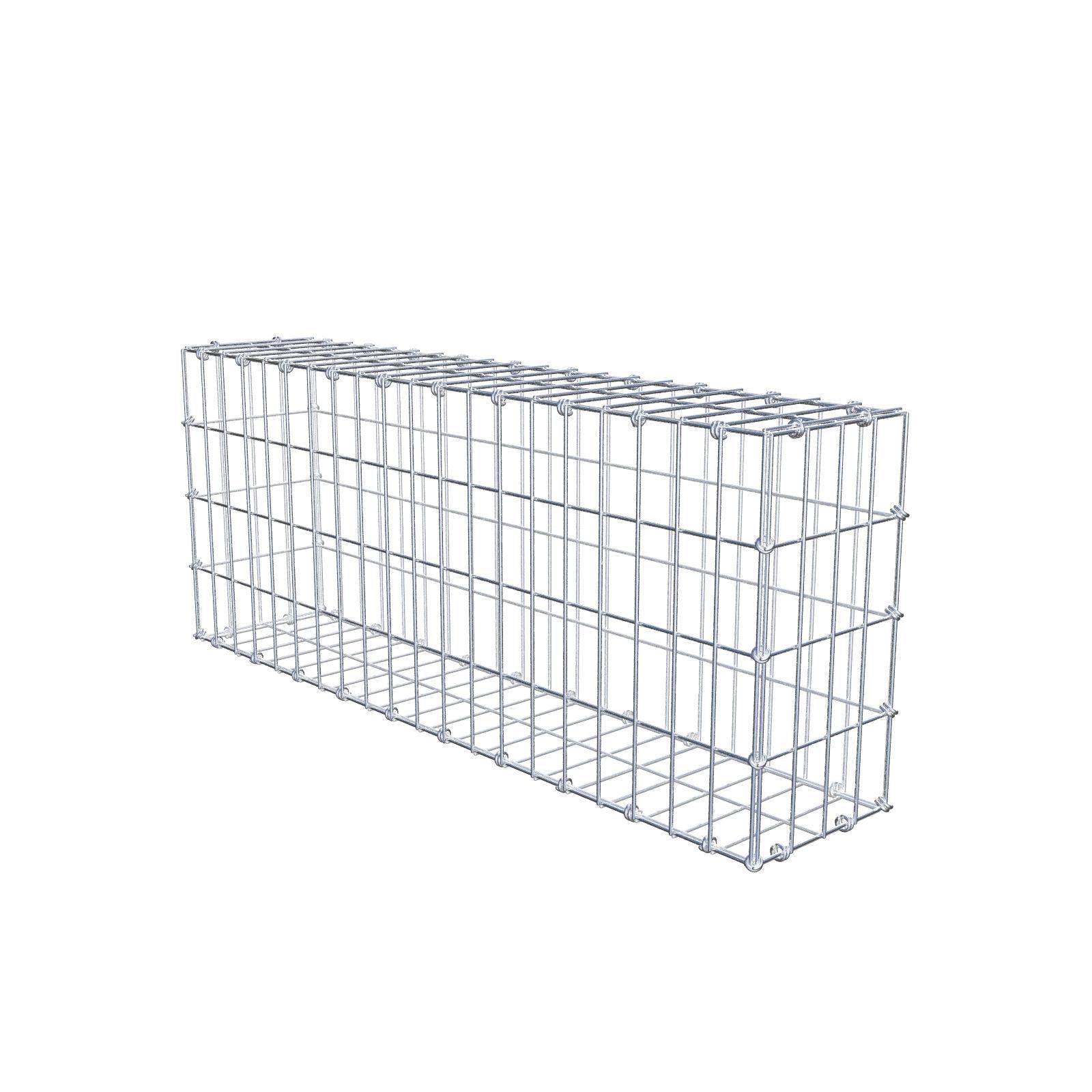 Gabione 100 cm x 40 cm x 20 cm (L x H x T), Maschenweite 5 x 10 cm, Spiralring