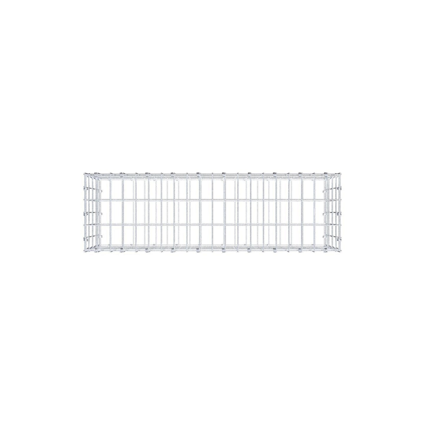 Gabbione 100 cm x 40 cm x 30 cm (L x H x P), maglia 5 x 10 cm, anello a spirale