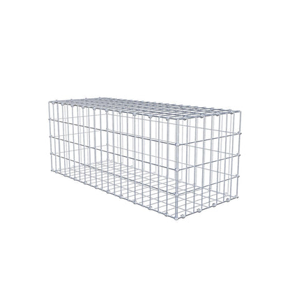 Gavión 100 cm x 40 cm x 40 cm (L x A x P), luz de malla 5 x 10 cm, anillo en espiral