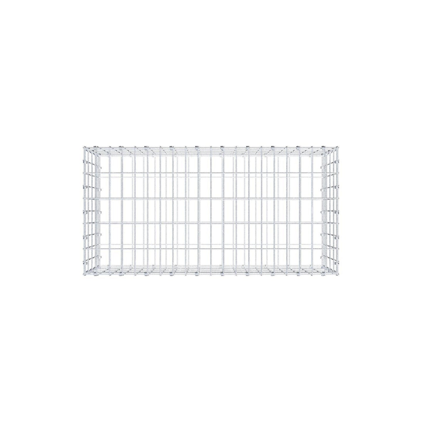 Gabion 100 cm x 40 cm x 50 cm (L x H x D), maskstorlek 5 x 10 cm, spiralring