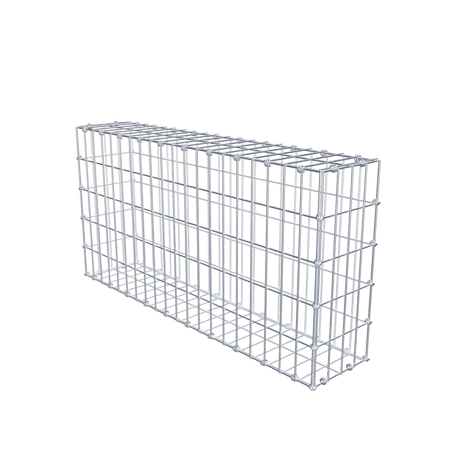 Gabione 100 cm x 50 cm x 20 cm (L x H x T), Maschenweite 5 x 10 cm, Spiralring