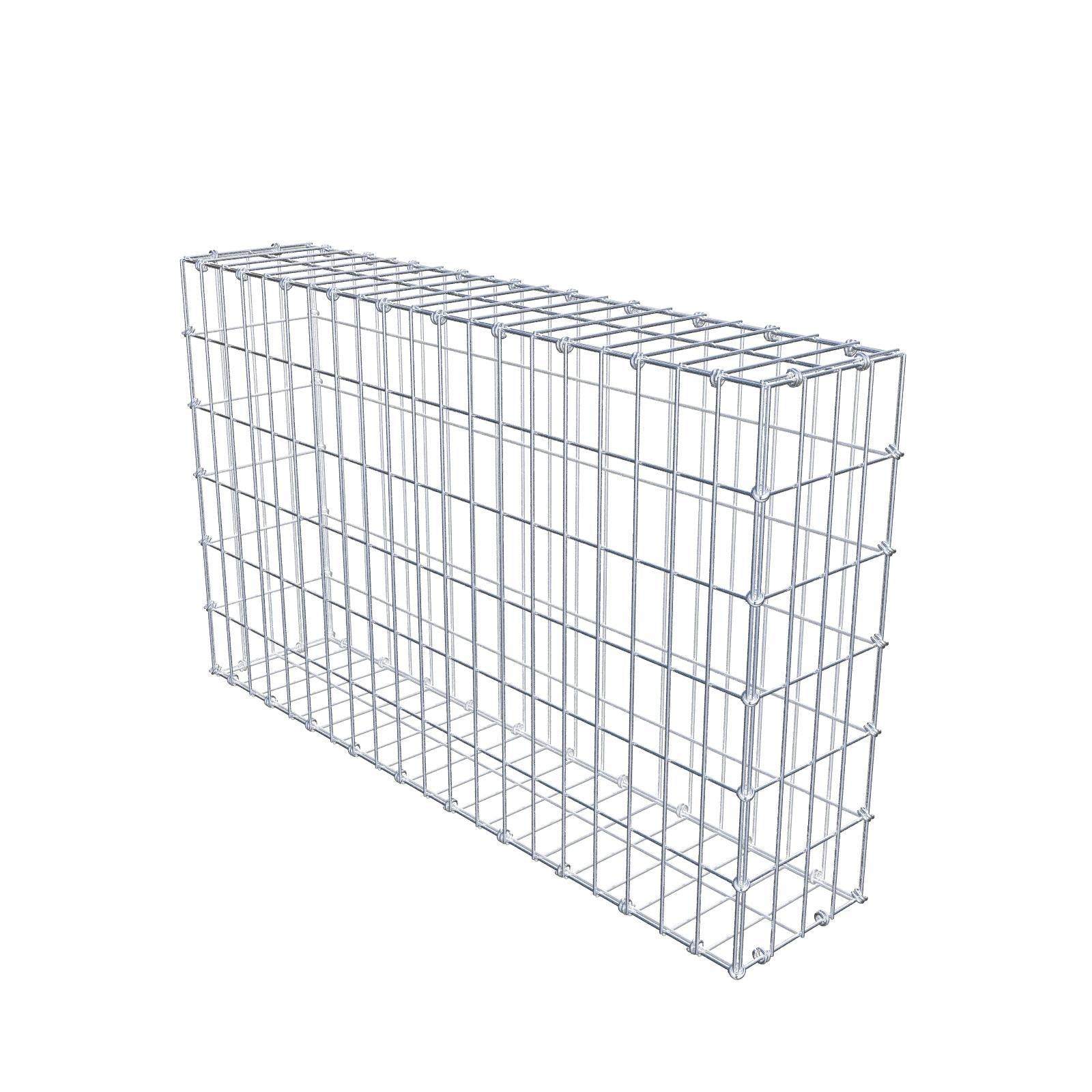 Gabione 100 cm x 60 cm x 20 cm (L x H x T), Maschenweite 5 x 10 cm, Spiralring