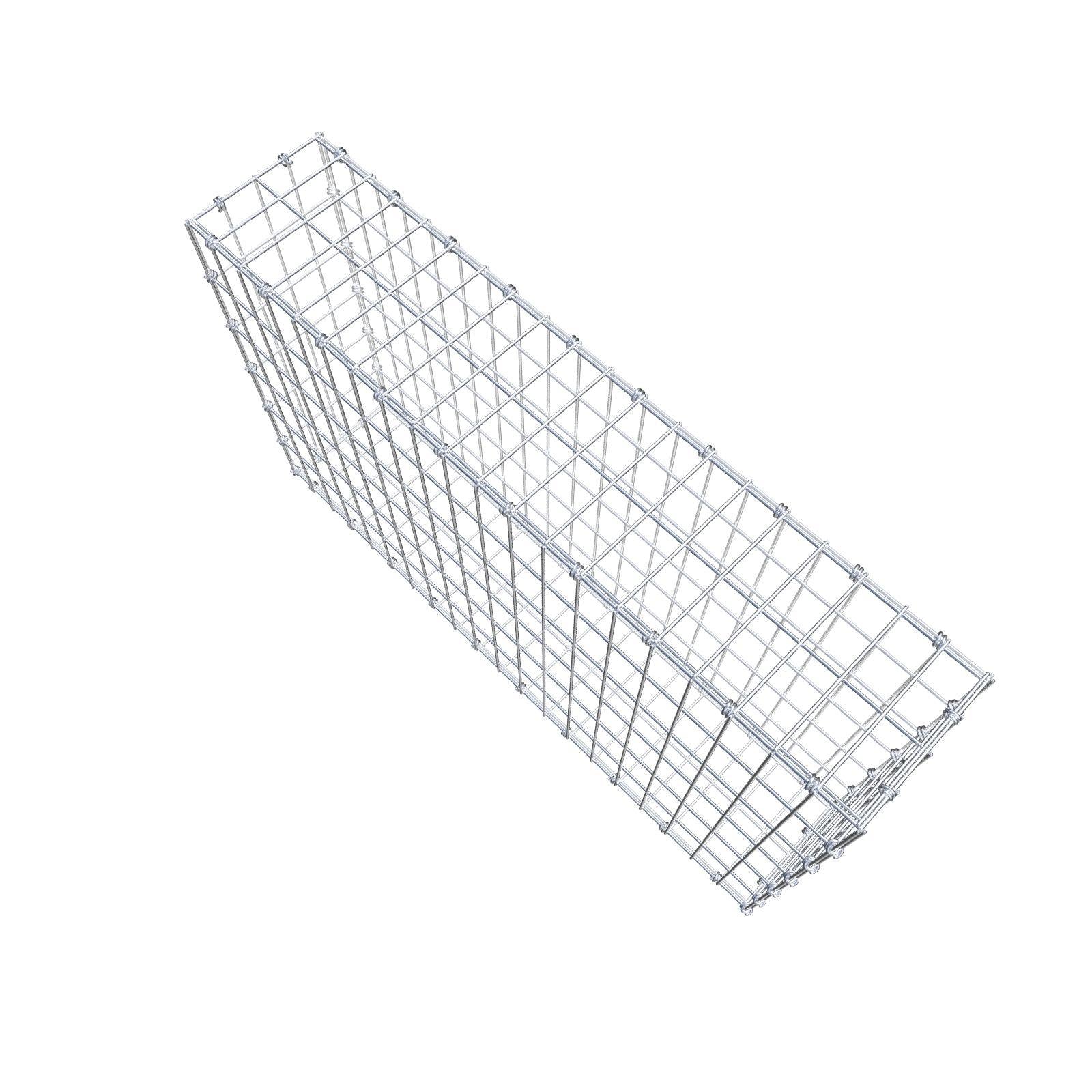 Gabião 100 cm x 60 cm x 20 cm (C x A x P), malhagem 5 x 10 cm, anel espiral