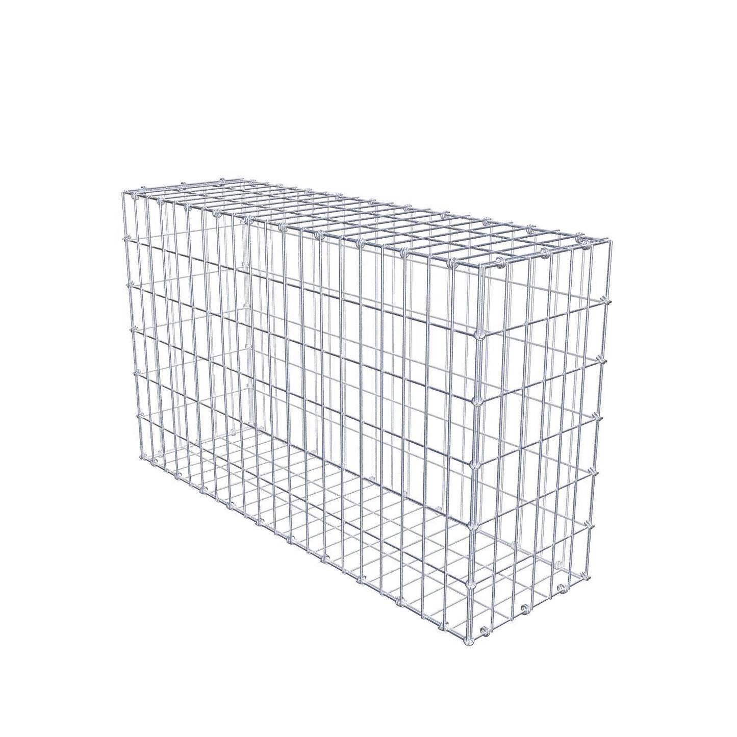 Gabion 100 cm x 60 cm x 30 cm (L x H x D), maskestørrelse 5 x 10 cm, spiralring