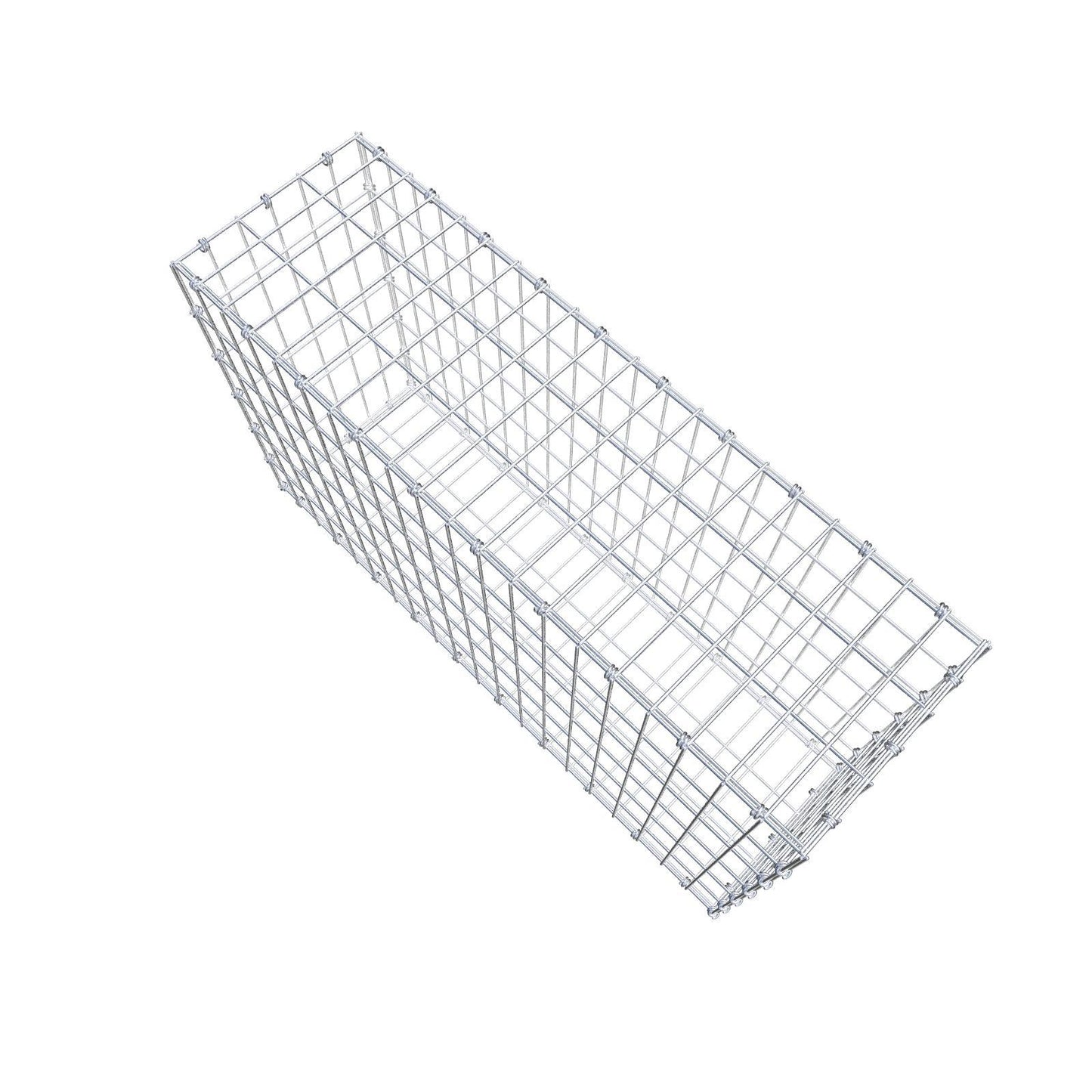 Gabion 100 cm x 60 cm x 30 cm (L x H x D), maskestørrelse 5 x 10 cm, spiralring