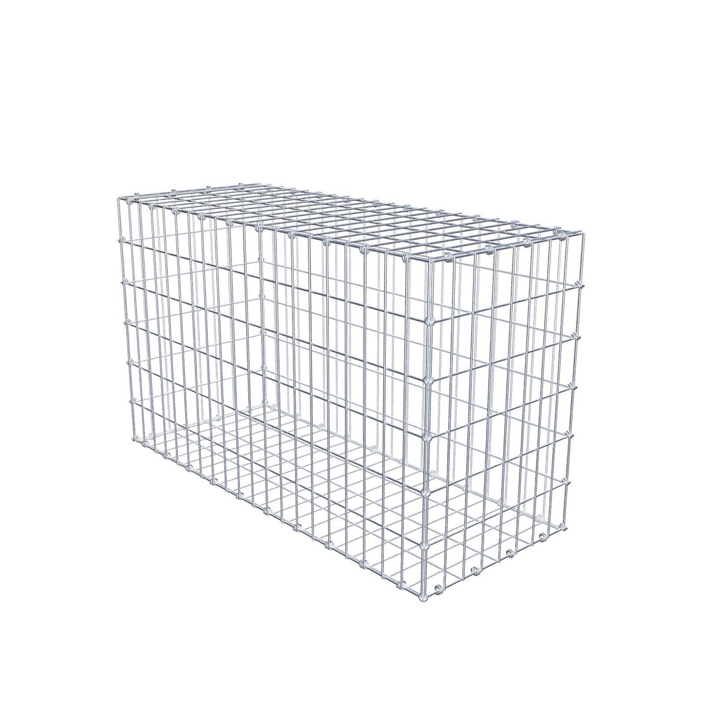 Gabion 100 cm x 60 cm x 40 cm (L x H x D), mesh size 5 x 10 cm, spiral ring