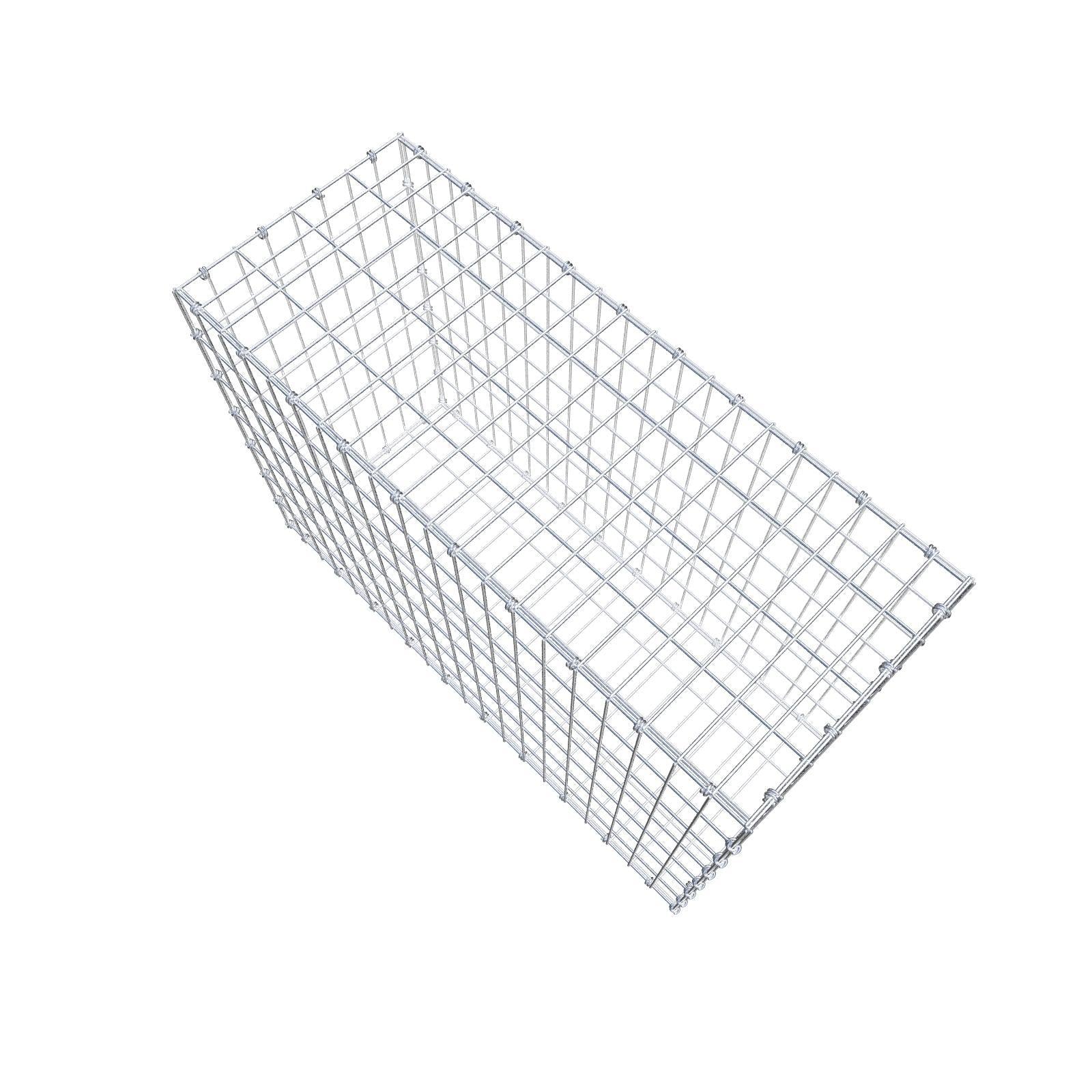 Gabião 100 cm x 70 cm x 40 cm (C x A x P), malhagem 5 x 10 cm, anel espiral