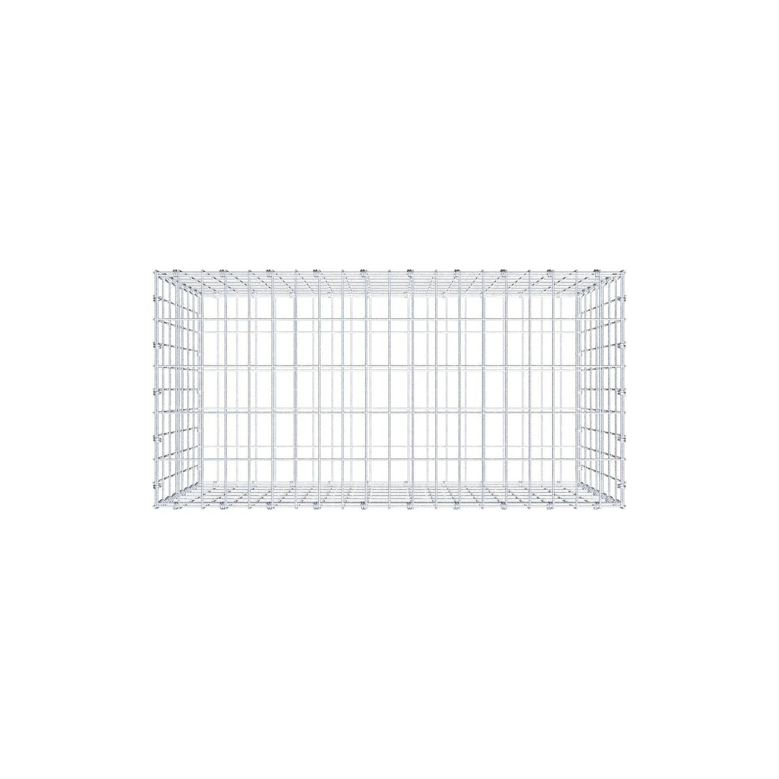 Gabião 100 cm x 70 cm x 50 cm (C x A x P), malhagem 5 x 10 cm, anel espiral