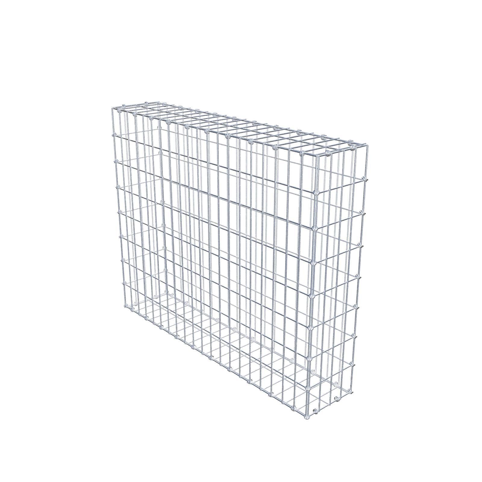 Gabione 100 cm x 80 cm x 20 cm (L x H x T), Maschenweite 5 x 10 cm, Spiralring