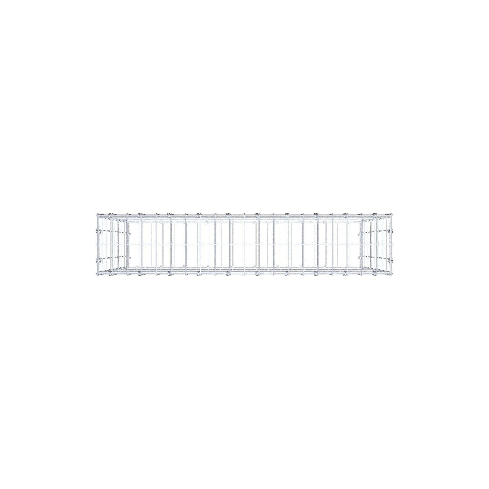 Gabião 100 cm x 80 cm x 20 cm (C x A x P), malhagem 5 x 10 cm, anel espiral