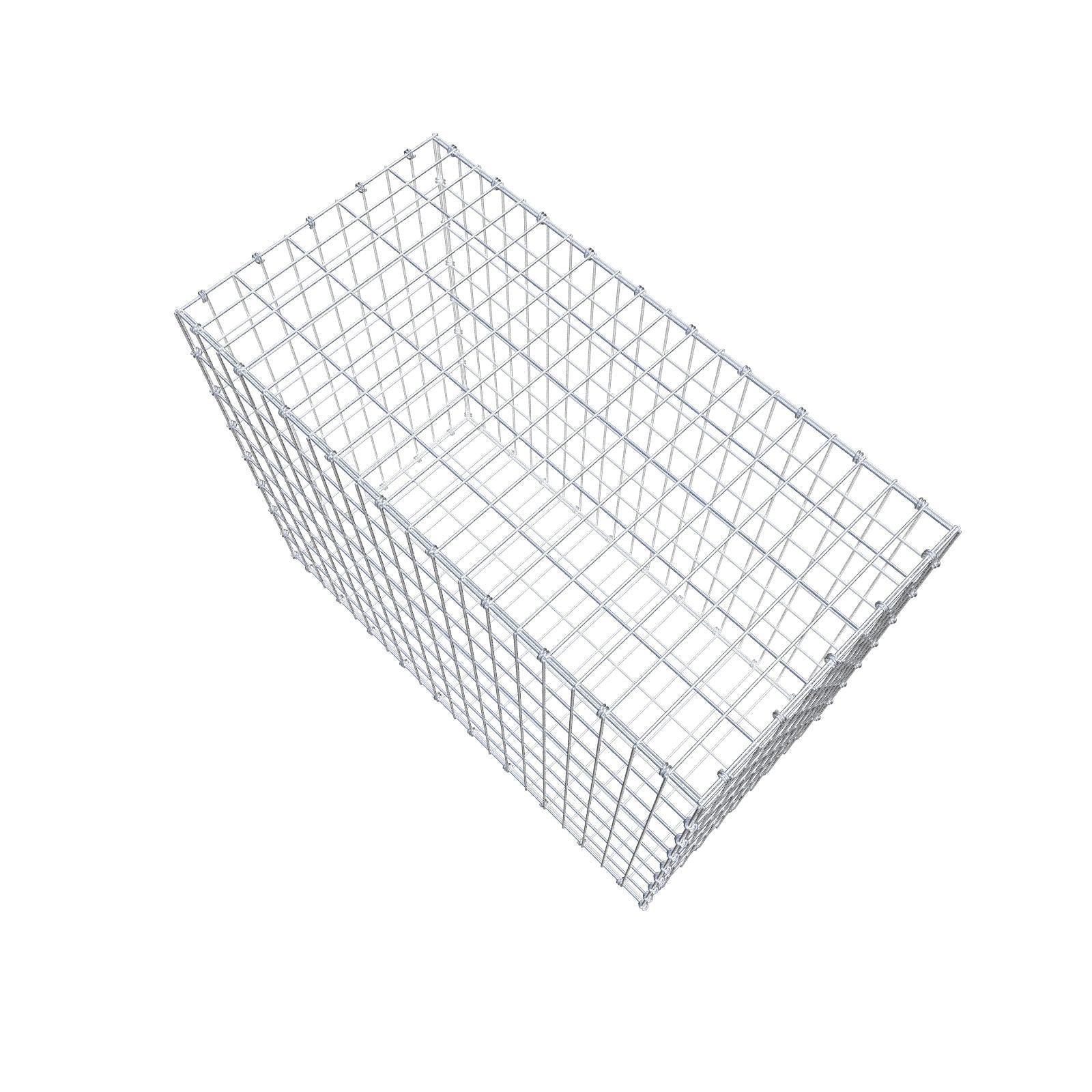 Gabione 100 cm x 80 cm x 50 cm (L x H x T), Maschenweite 5 x 10 cm, Spiralring