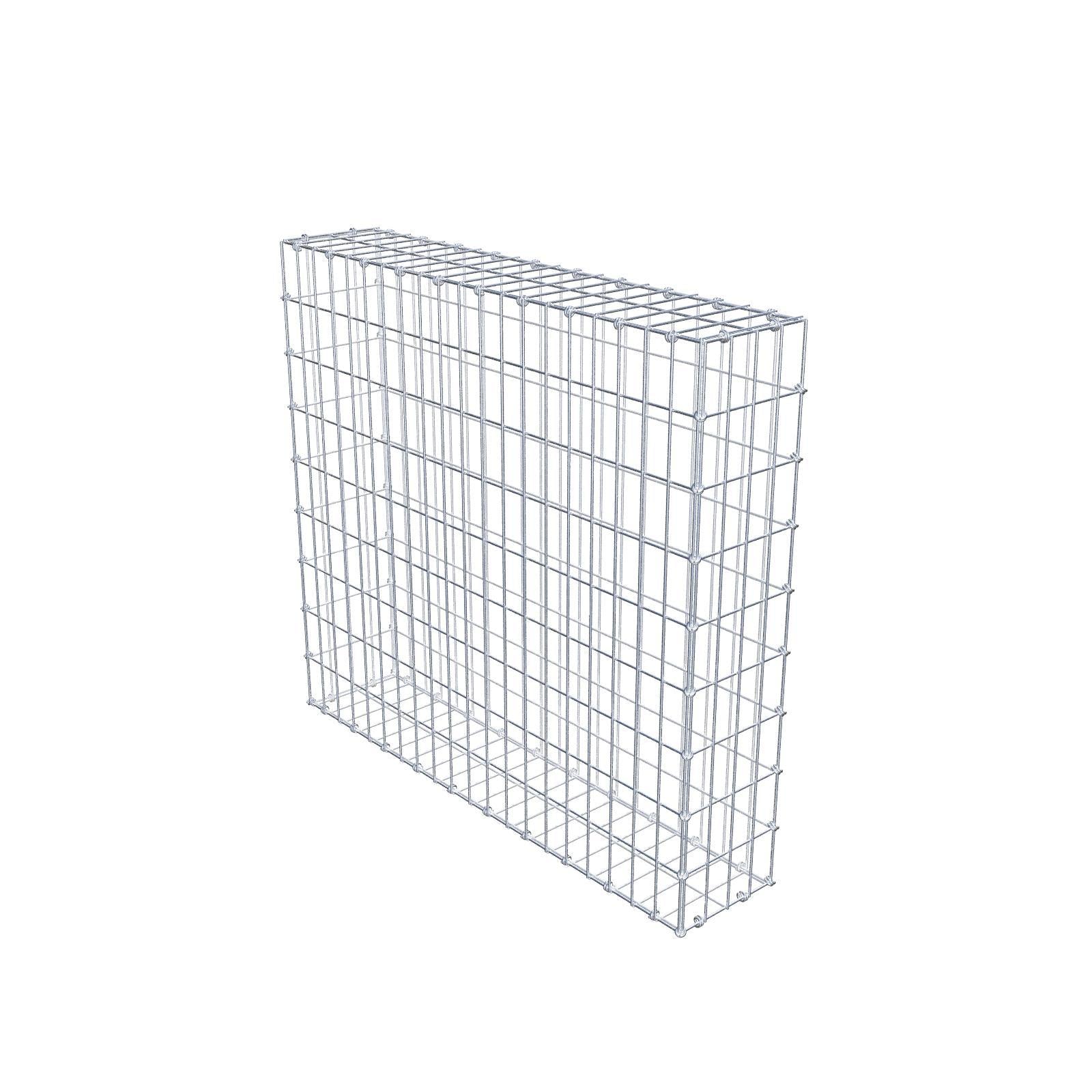 Gabione 100 cm x 90 cm x 20 cm (L x H x T), Maschenweite 5 x 10 cm, Spiralring