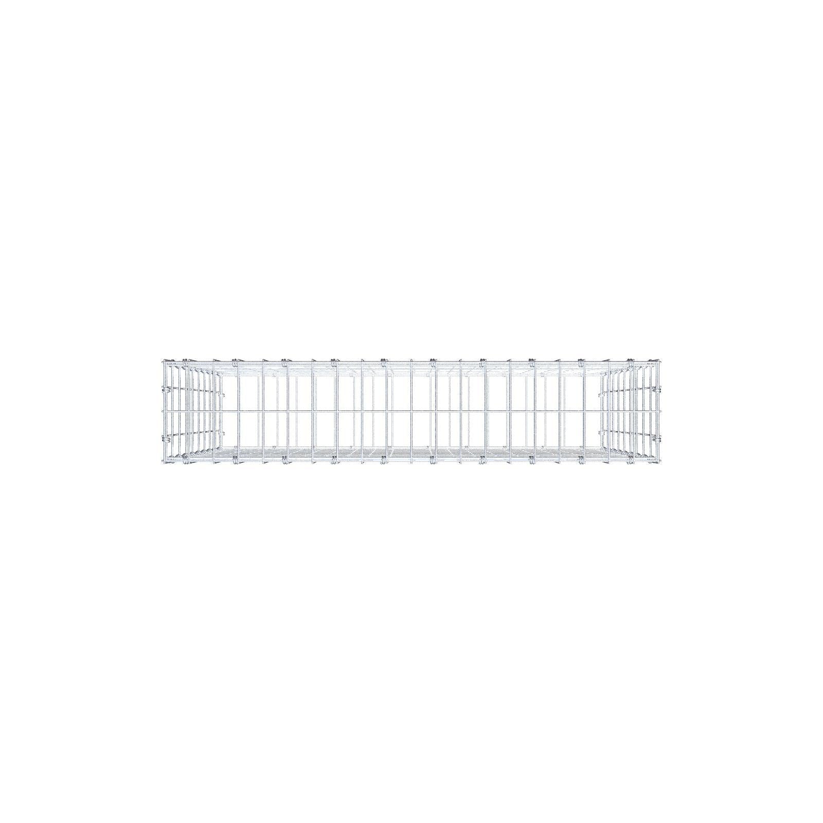 Gabione 100 cm x 90 cm x 20 cm (L x H x T), Maschenweite 5 x 10 cm, Spiralring