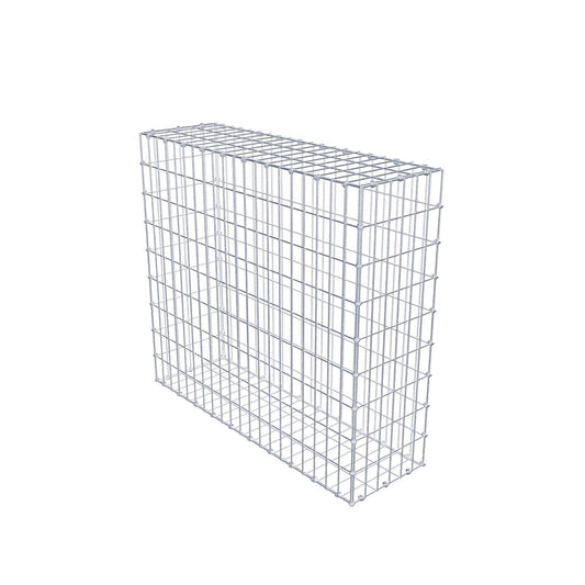 Gabion 100 cm x 90 cm x 30 cm (L x H x D), maskstorlek 5 x 10 cm, spiralring