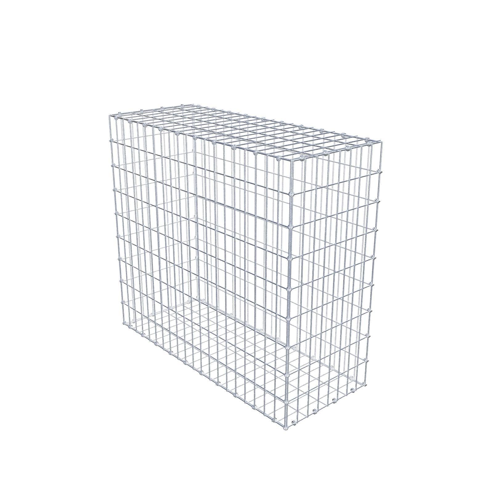 Gabione 100 cm x 90 cm x 40 cm (L x H x T), Maschenweite 5 x 10 cm, Spiralring
