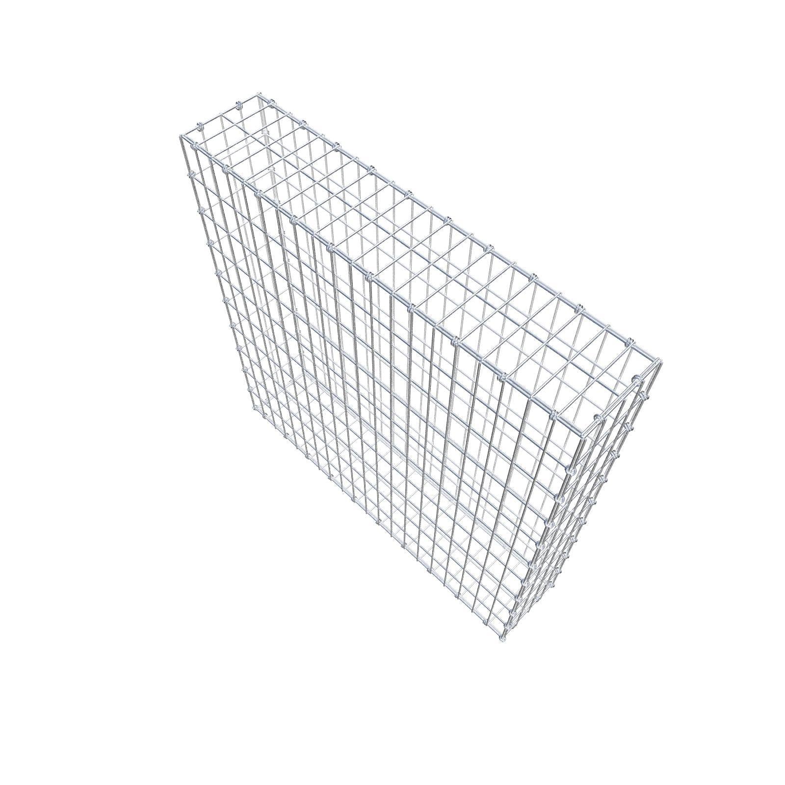 Gabião 100 cm x 100 cm x 20 cm (C x A x P), malhagem 5 x 10 cm, anel espiral