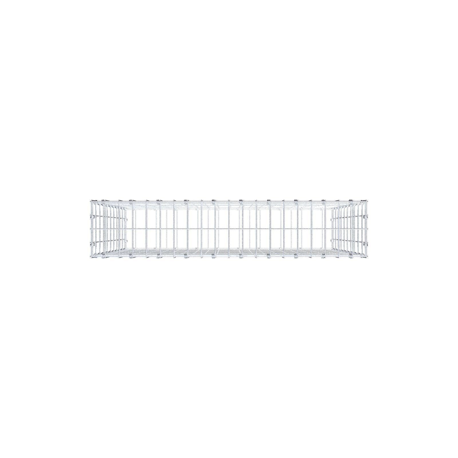 Gabião 100 cm x 100 cm x 20 cm (C x A x P), malhagem 5 x 10 cm, anel espiral