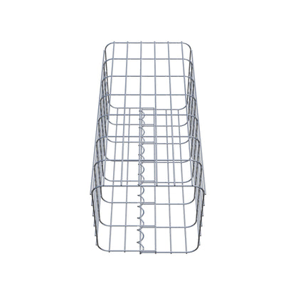 Coluna de gabião 32 x 32 cm, MW 5 x 10 cm quadrado