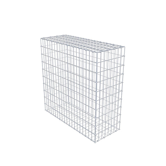 Gabion 100 cm x 100 cm x 40 cm (L x H x D), maskestørrelse 5 x 10 cm, spiralring
