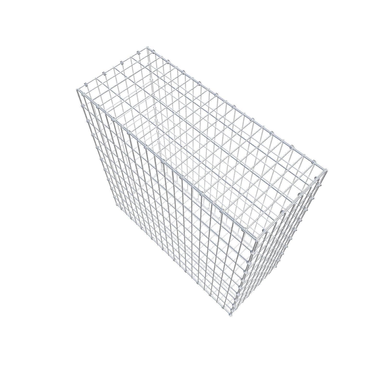 Gabione 100 cm x 100 cm x 40 cm (L x H x T), Maschenweite 5 x 10 cm, Spiralring