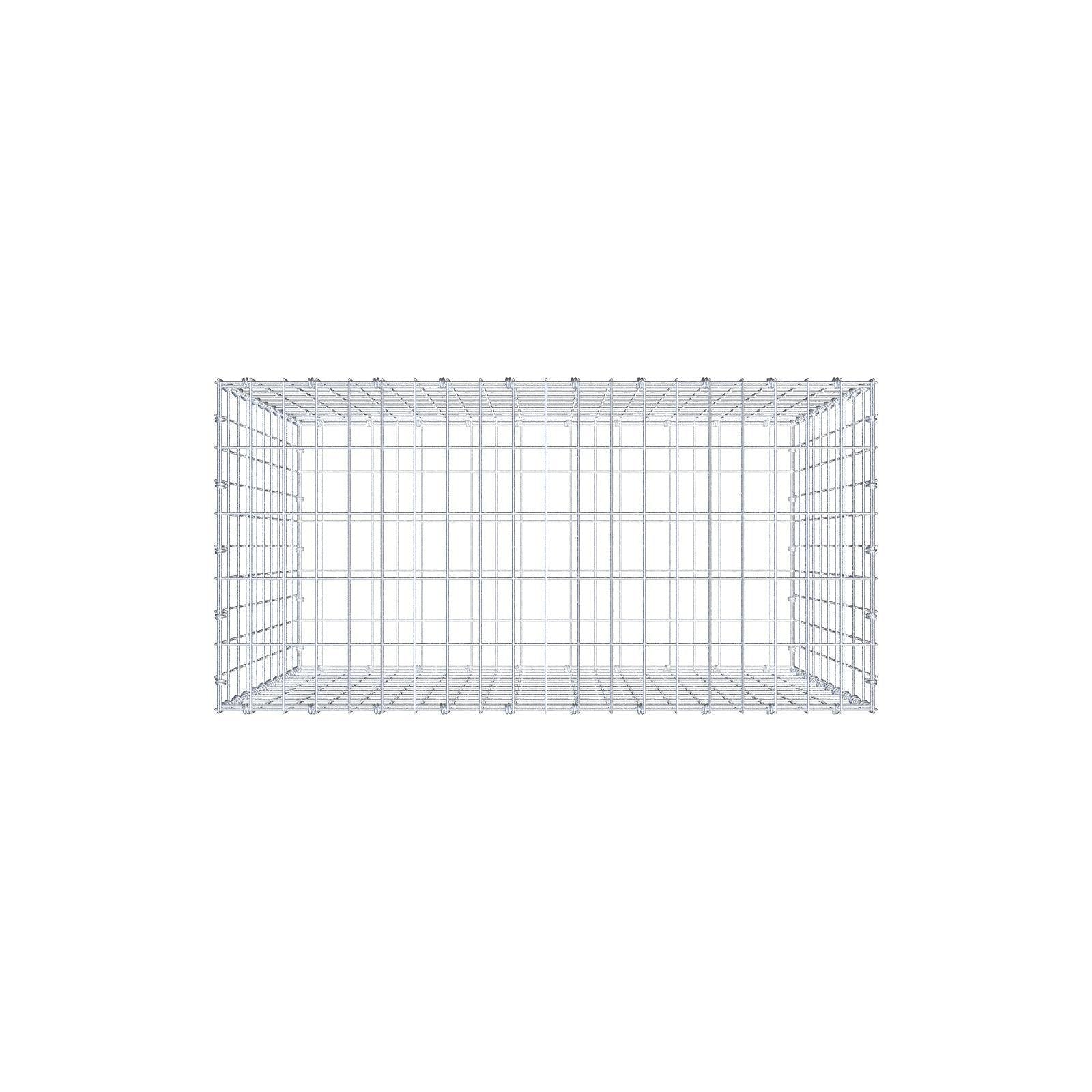 Gabião 100 cm x 100 cm x 50 cm (C x A x P), malhagem 5 x 10 cm, anel espiral
