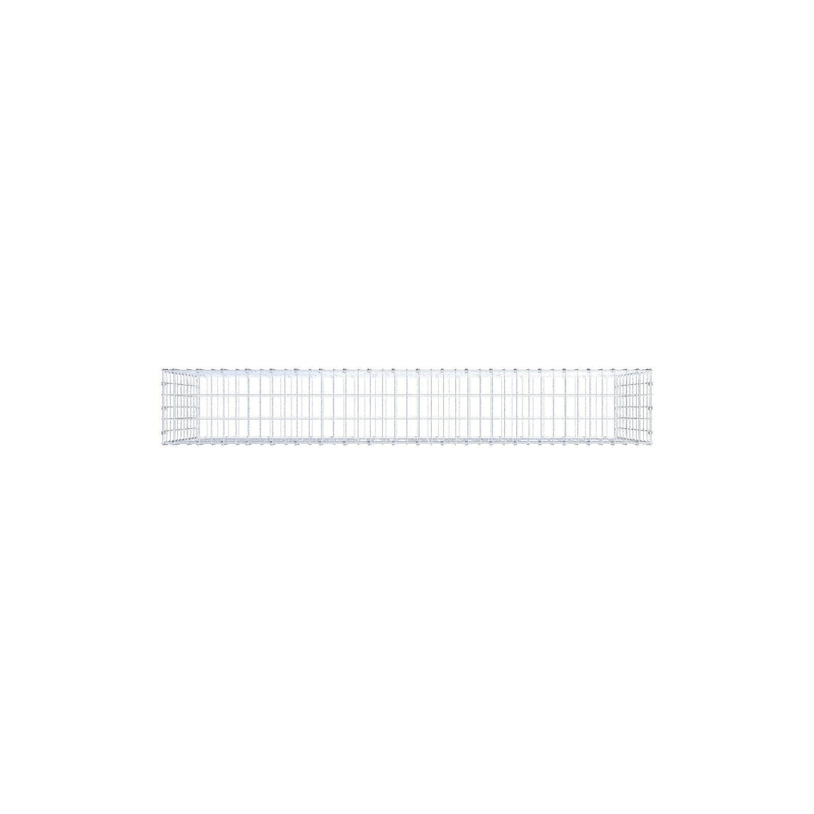 Gabione 200 cm x 100 cm x 30 cm (L x H x T), Maschenweite 5 x 10 cm, Spiralring