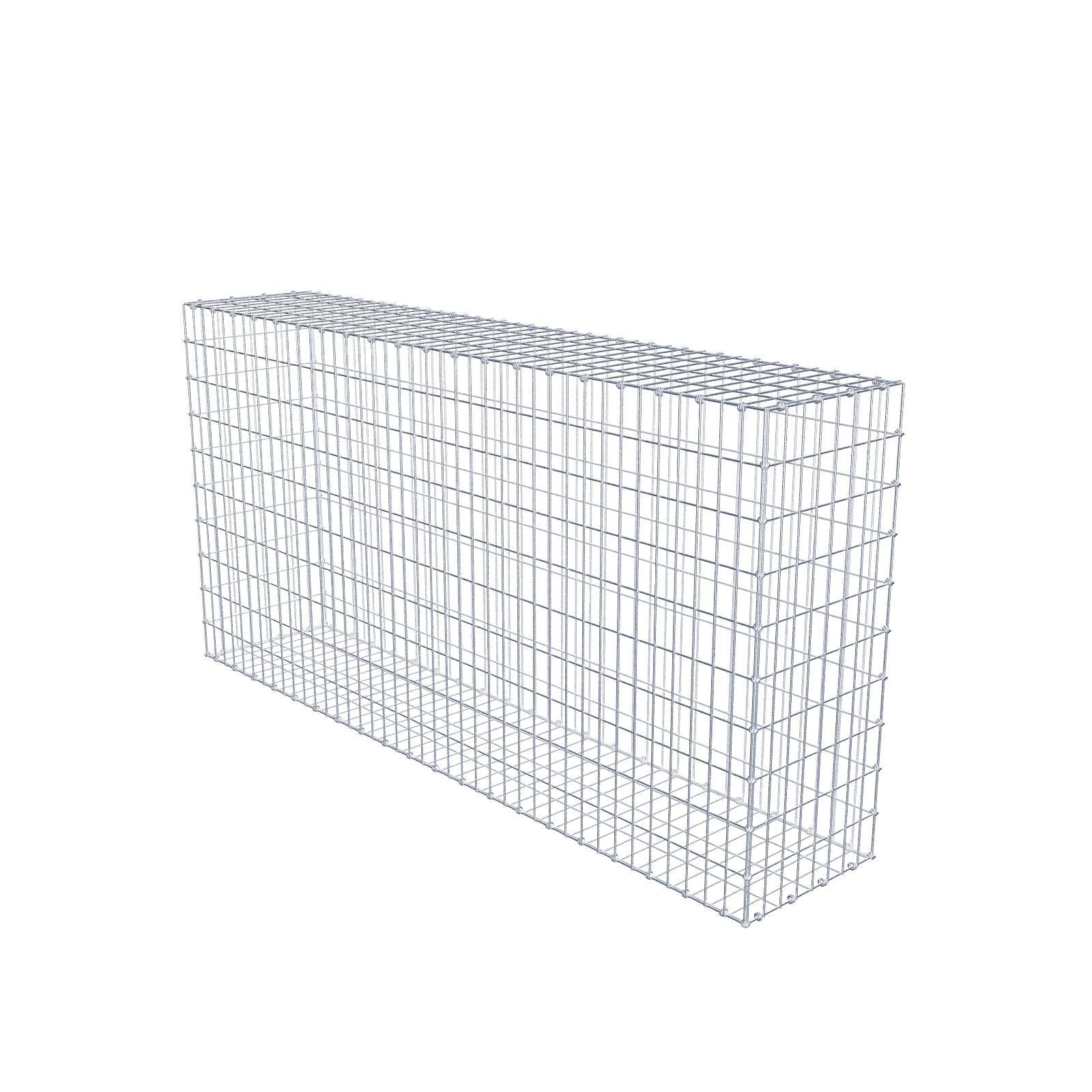 Gabione 200 cm x 100 cm x 40 cm (L x H x T), Maschenweite 5 x 10 cm, Spiralring
