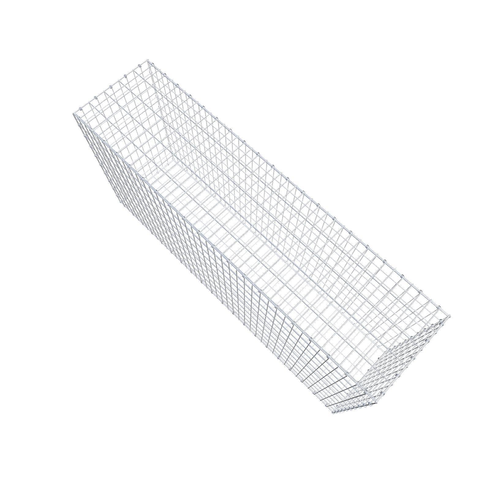 Gabione 200 cm x 100 cm x 50 cm (L x H x T), Maschenweite 5 x 10 cm, Spiralring