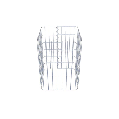 Coluna de gabião 42 x 42 cm, MW 5 x 10 cm quadrado