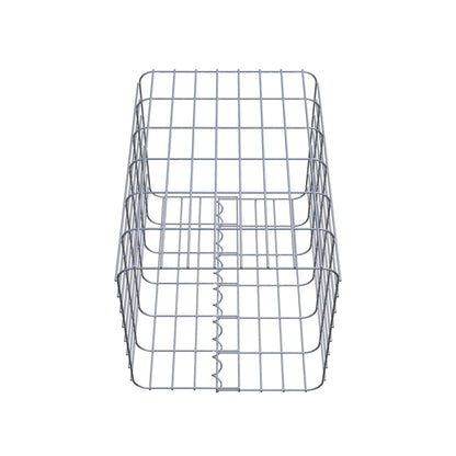 Coluna de gabião 42 x 42 cm, MW 5 x 10 cm quadrado