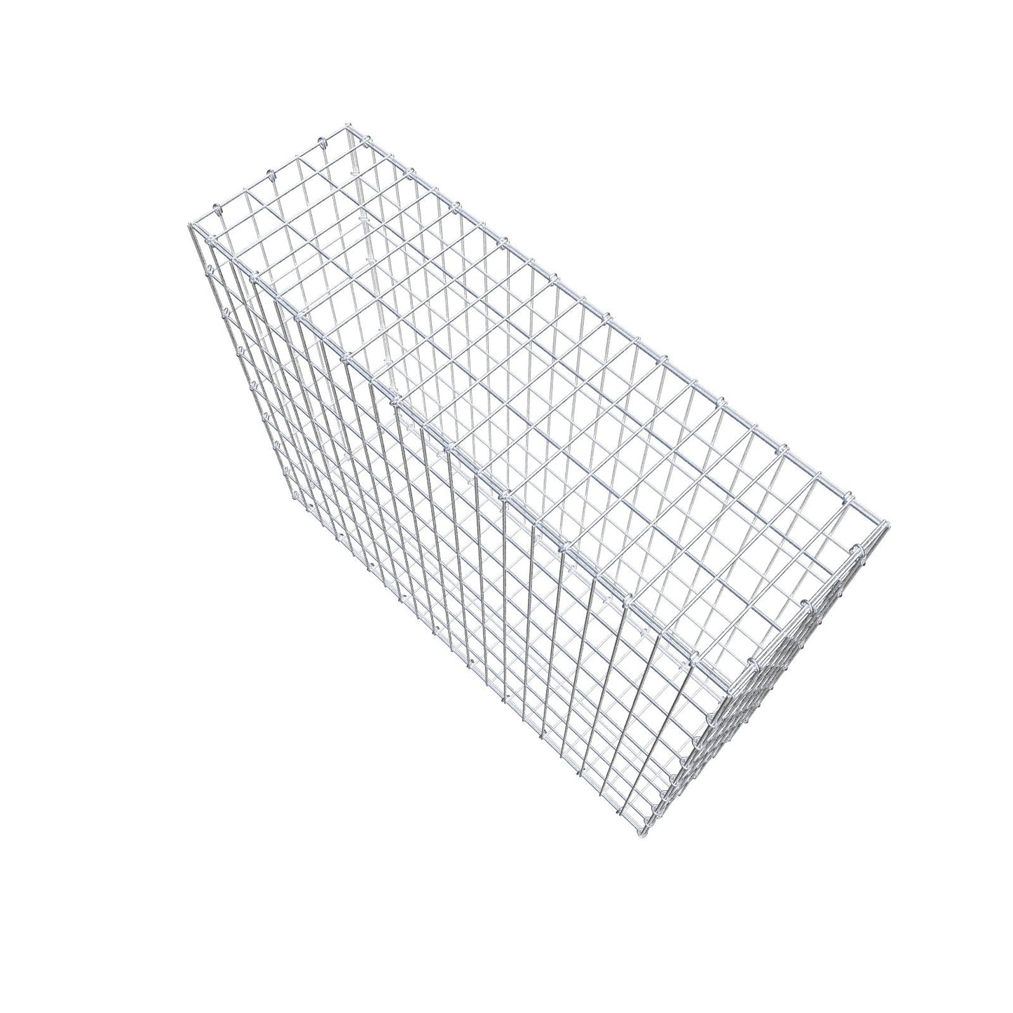 Gabion 100 cm x 80 cm x 30 cm (L x H x P), mailles 5 cm x 10 cm, anneau en C