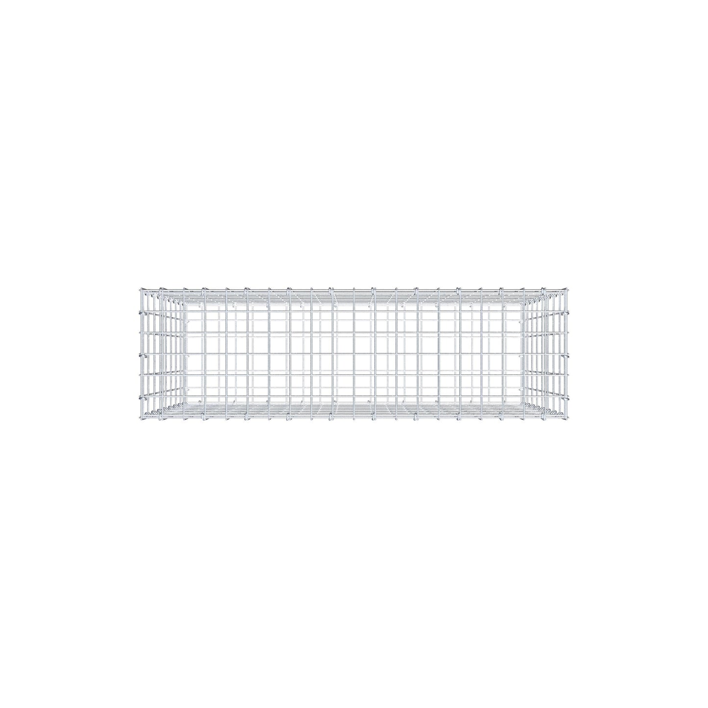 Gabion 100 cm x 80 cm x 30 cm (L x H x P), mailles 5 cm x 10 cm, anneau en C