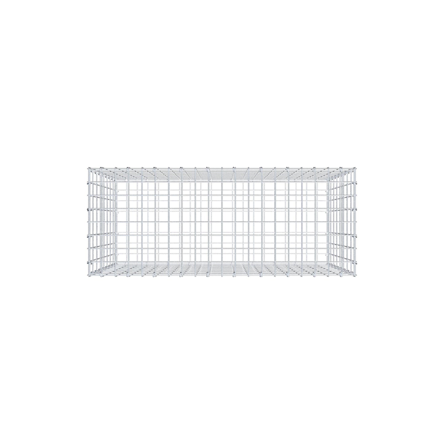 Gabione 100 cm x 80 cm x 40 cm (L x H x T), Maschenweite 5 cm x 10 cm, C-Ring