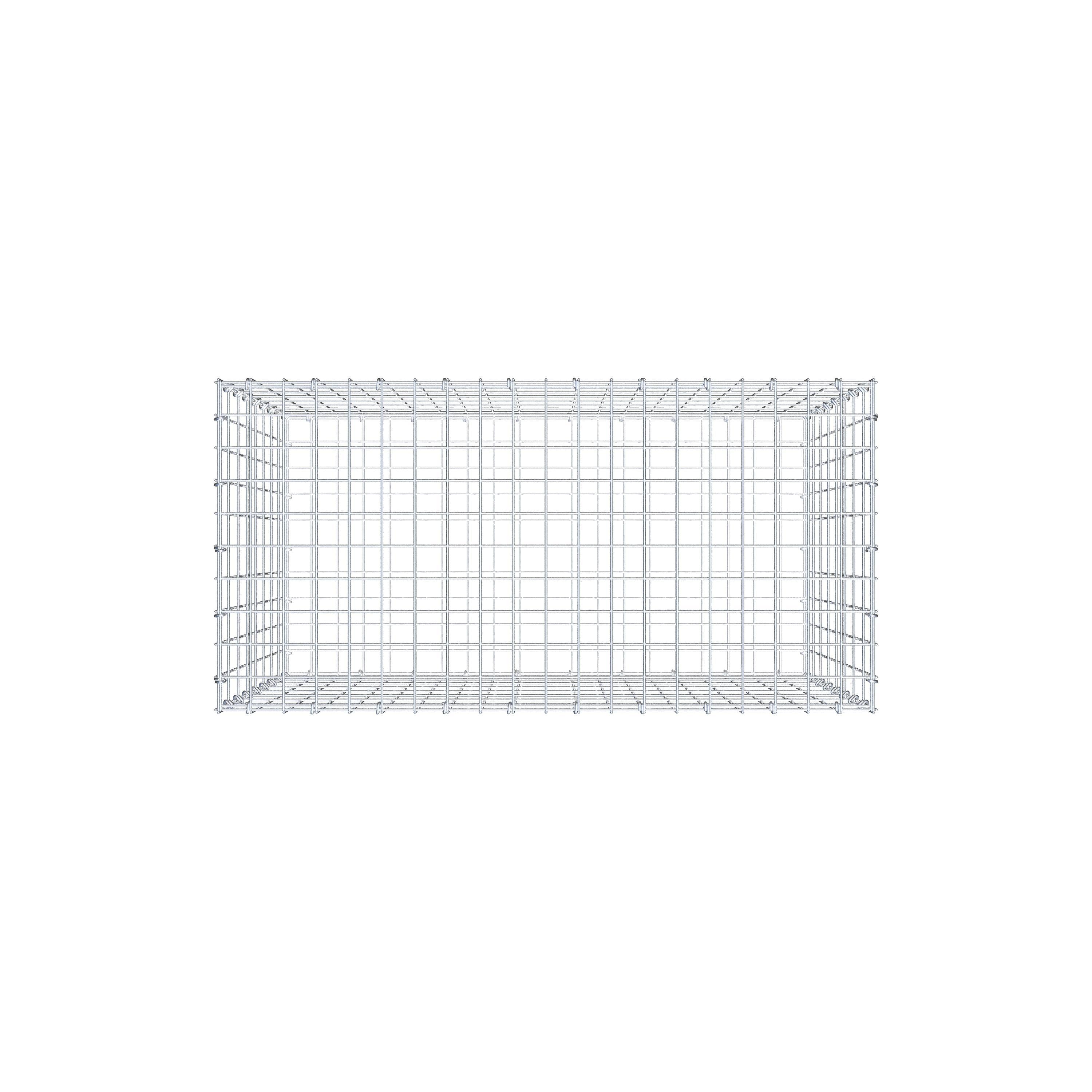 Gabione 100 cm x 80 cm x 50 cm (L x H x T), Maschenweite 5 cm x 10 cm, C-Ring