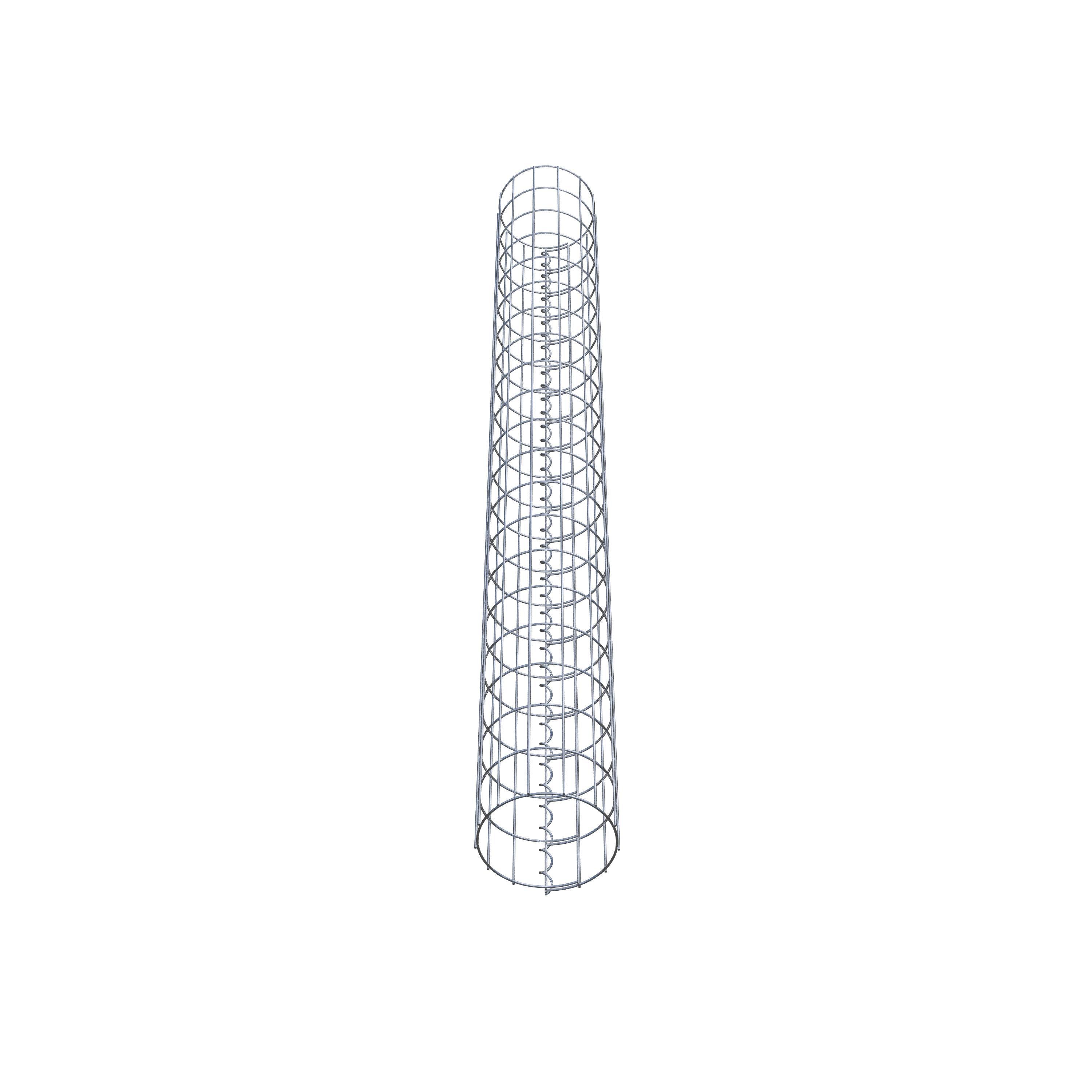 Gabionensäule rund 22 cm Durchmesser, 200 cm Höhe, Maschenweite 5 cm x 10 cm