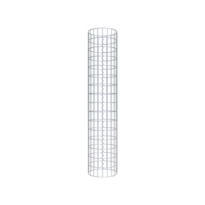 Gabion column around 32 cm diameter, 160 cm height, mesh size 5 cm x 10 cm