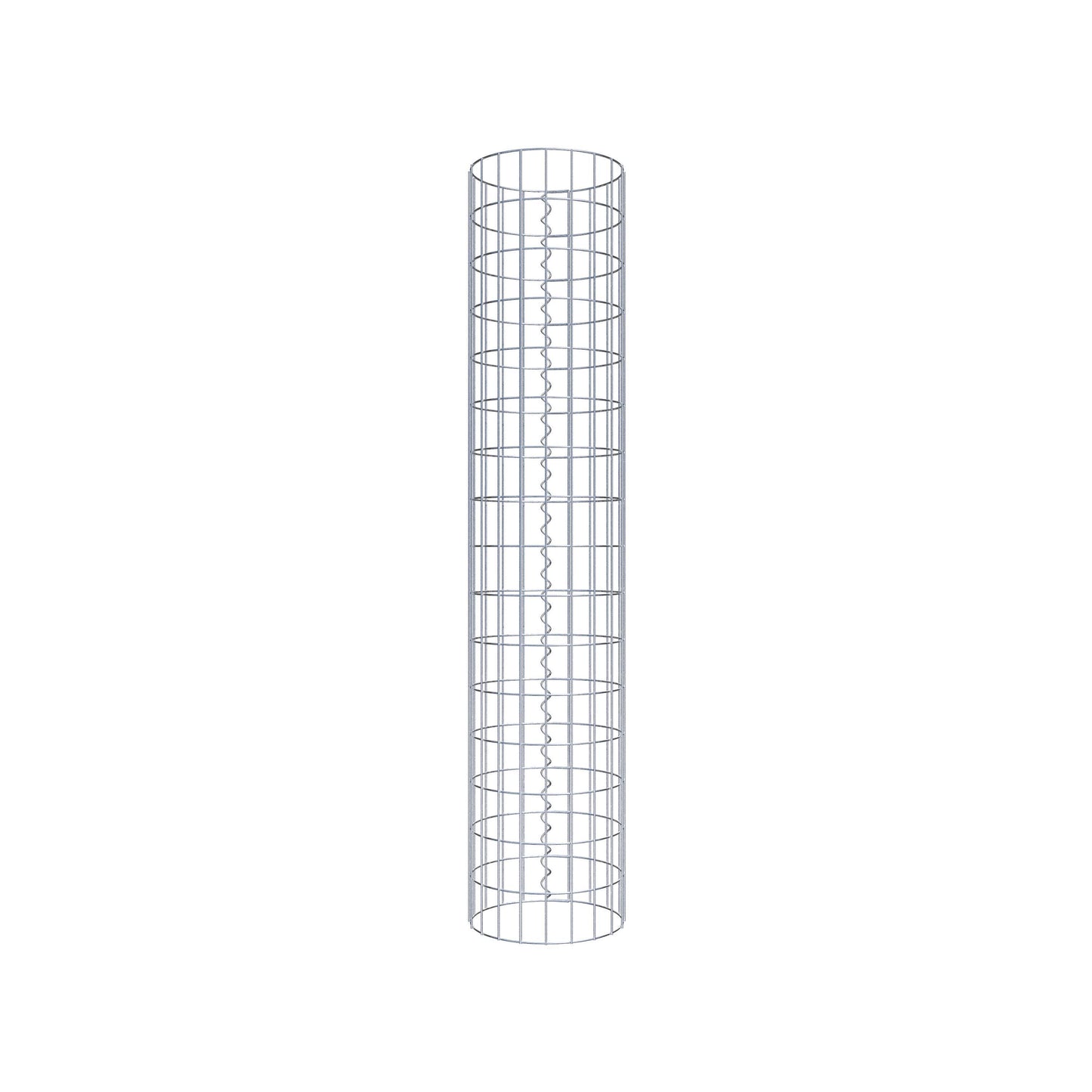 Gabion column around 32 cm diameter, 160 cm height, mesh size 5 cm x 10 cm