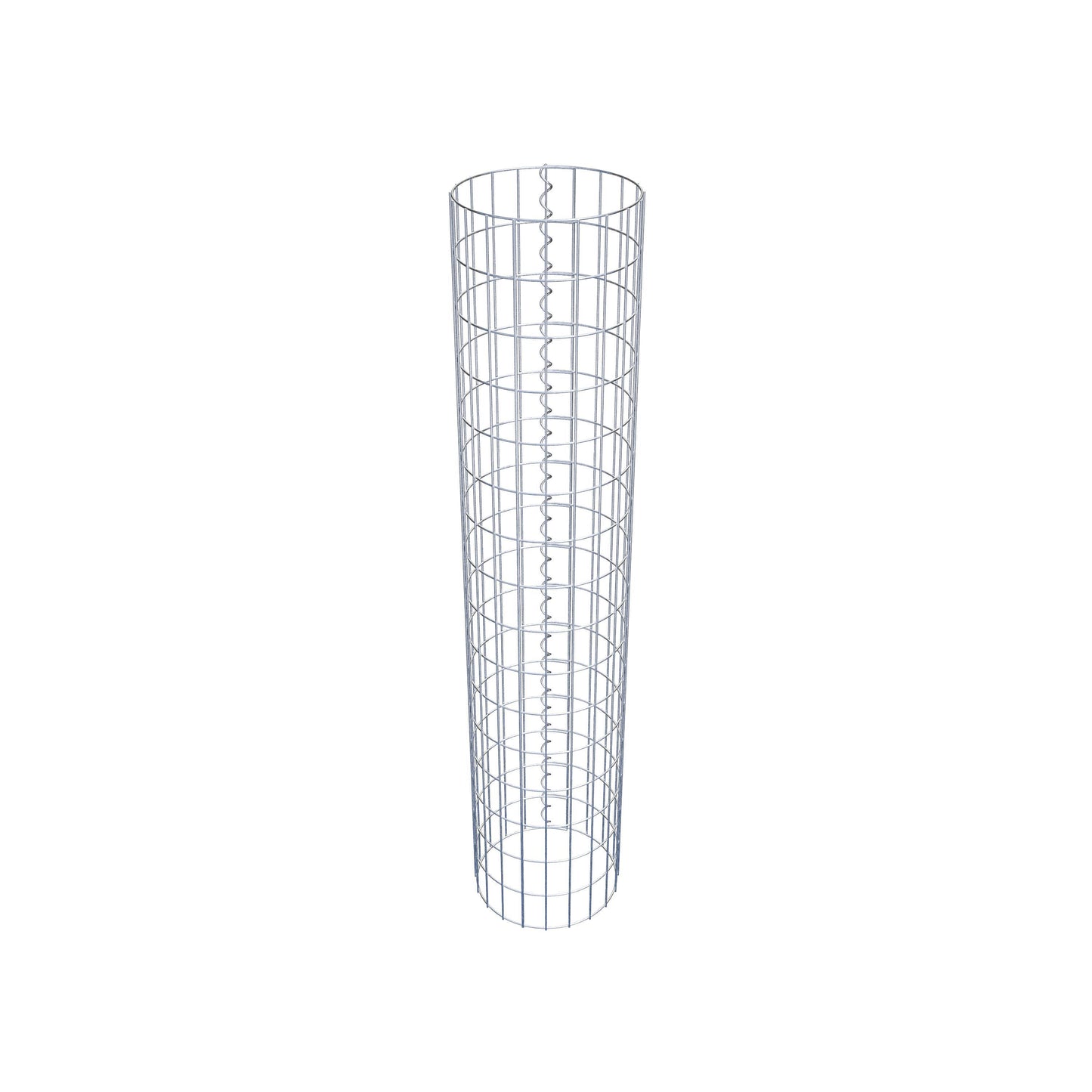 Gabion column around 32 cm diameter, 160 cm height, mesh size 5 cm x 10 cm