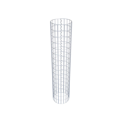 Gabion column around 32 cm diameter, 160 cm height, mesh size 5 cm x 10 cm