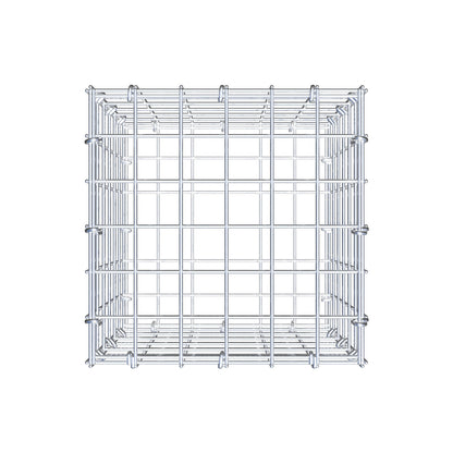 Gavión 30 cm x 30 cm x 30 cm (L x A x P), malla 5 cm x 5 cm, anillo en C