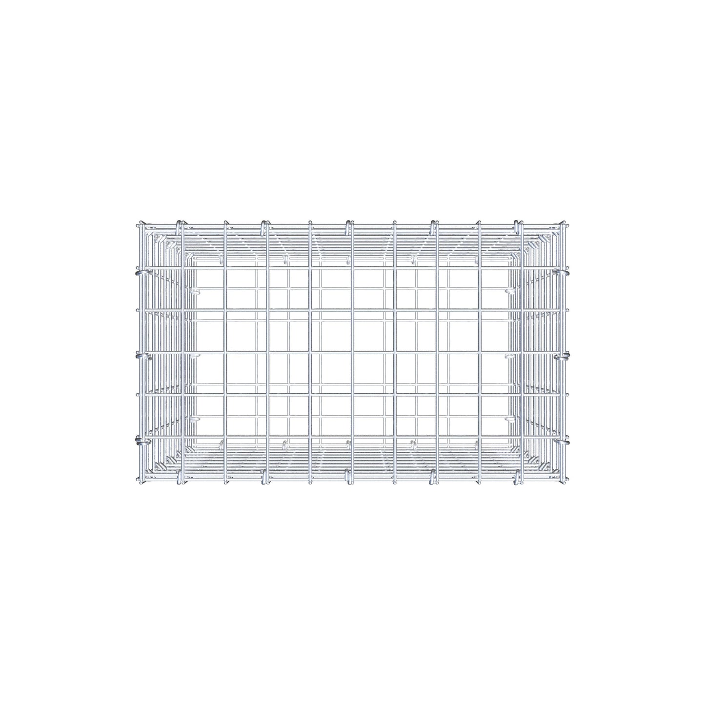 Gavión 50 cm x 50 cm x 30 cm (L x A x P), malla 5 cm x 5 cm, anillo en C