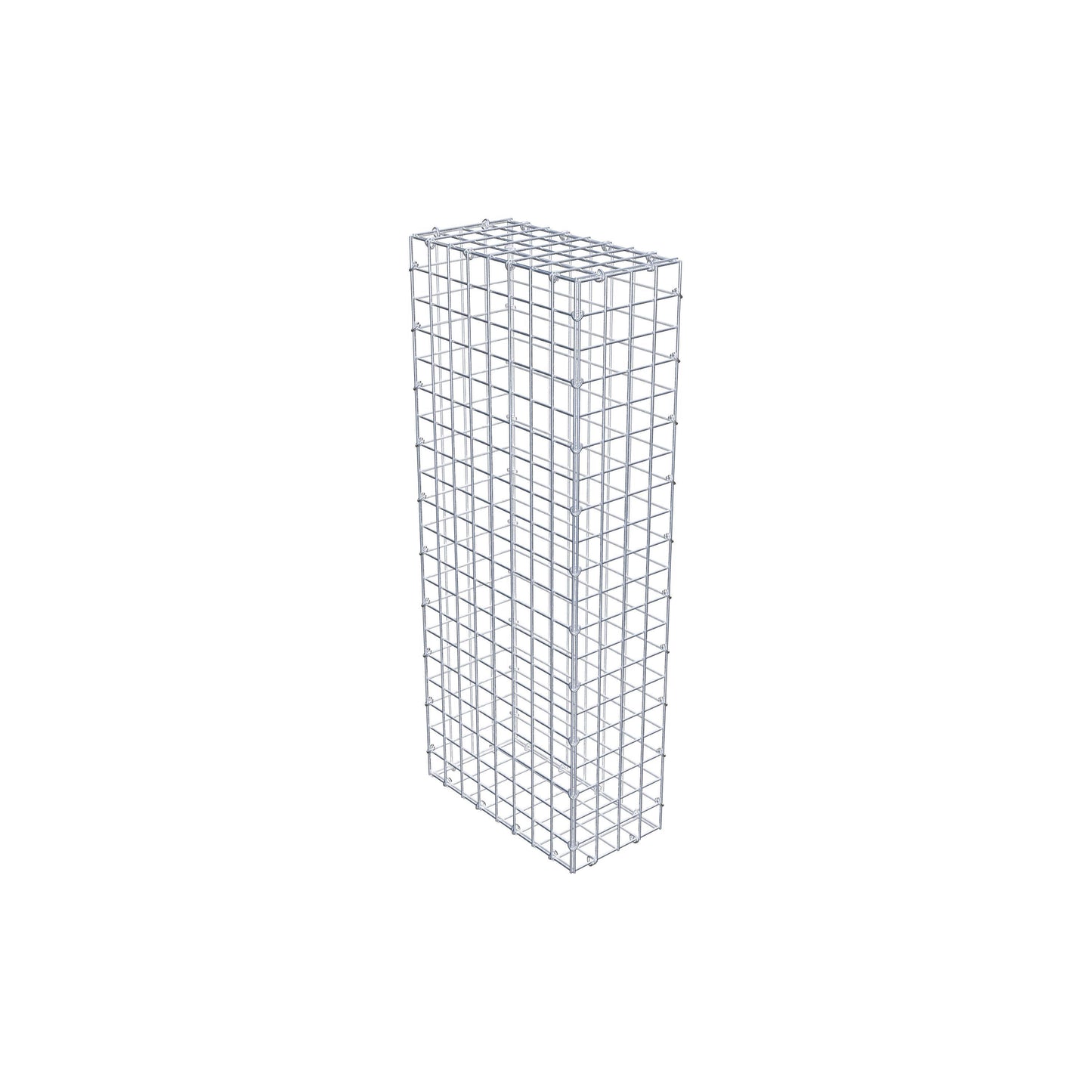 Gabion 100 cm x 40 cm x 20 cm (L x H x P), mailles 5 cm x 5 cm, anneau en C