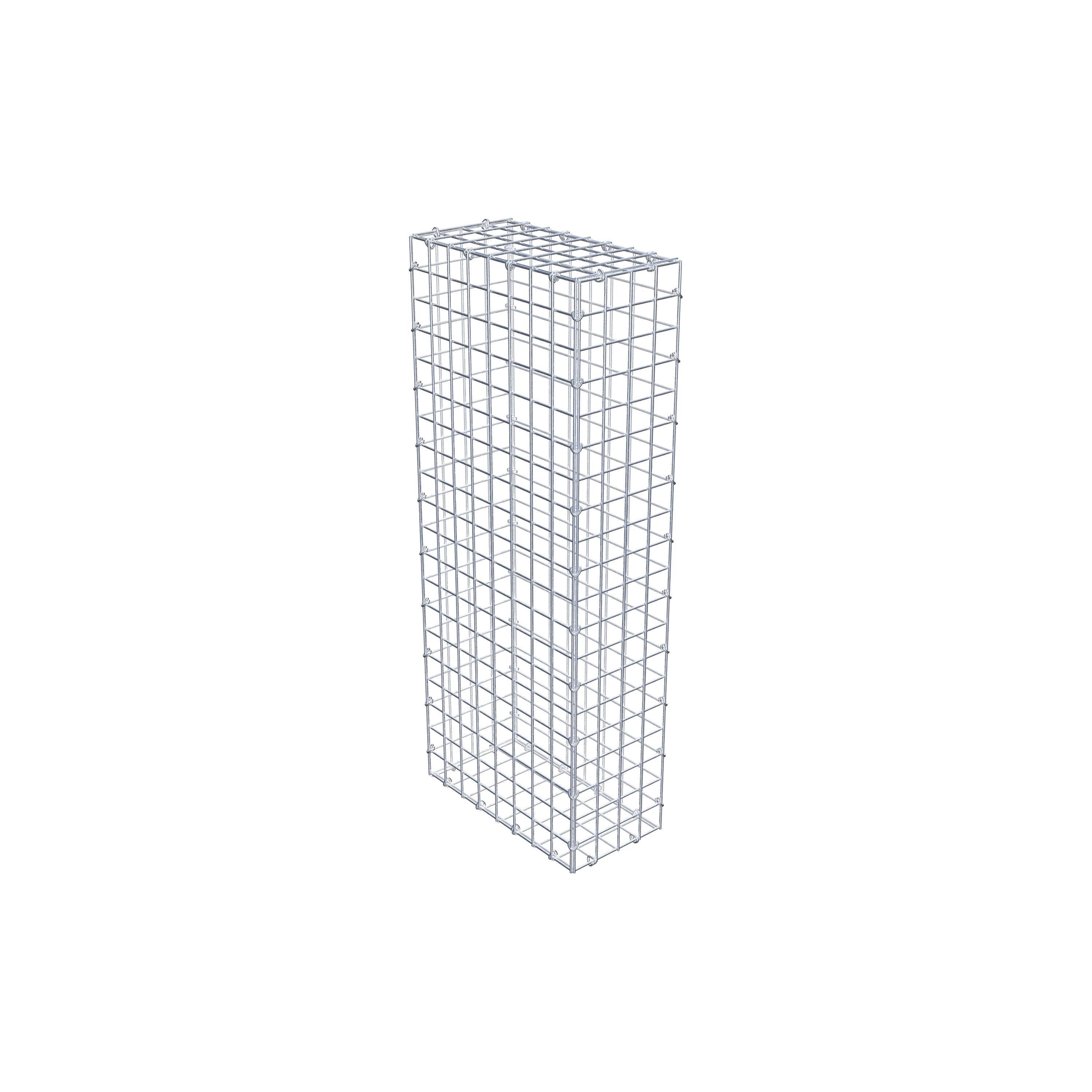 Gabion 100 cm x 40 cm x 20 cm (L x H x D), mesh size 5 cm x 5 cm, C-ring