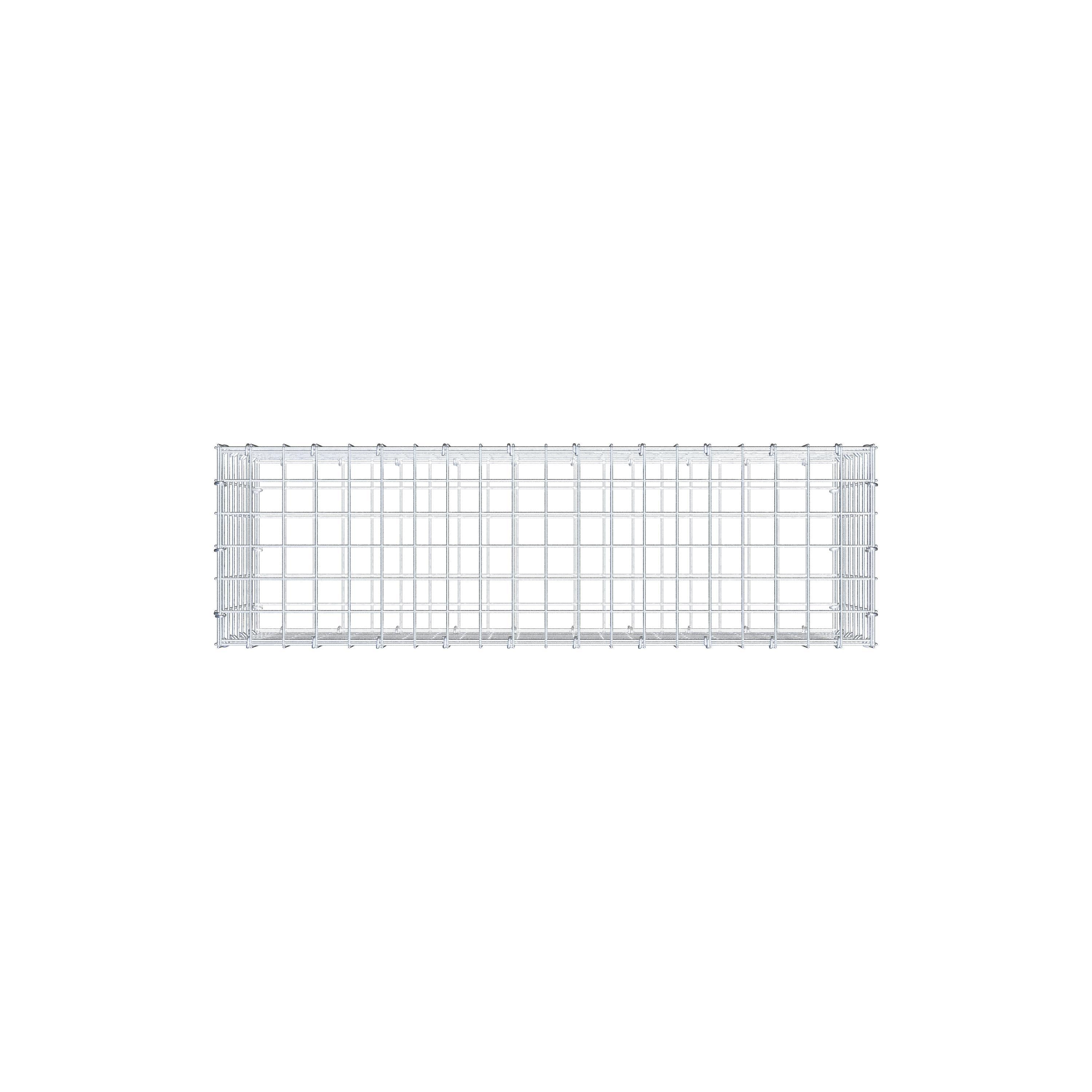 Gabion 100 cm x 40 cm x 30 cm (L x H x D), maskestørrelse 5 cm x 5 cm, C-ring