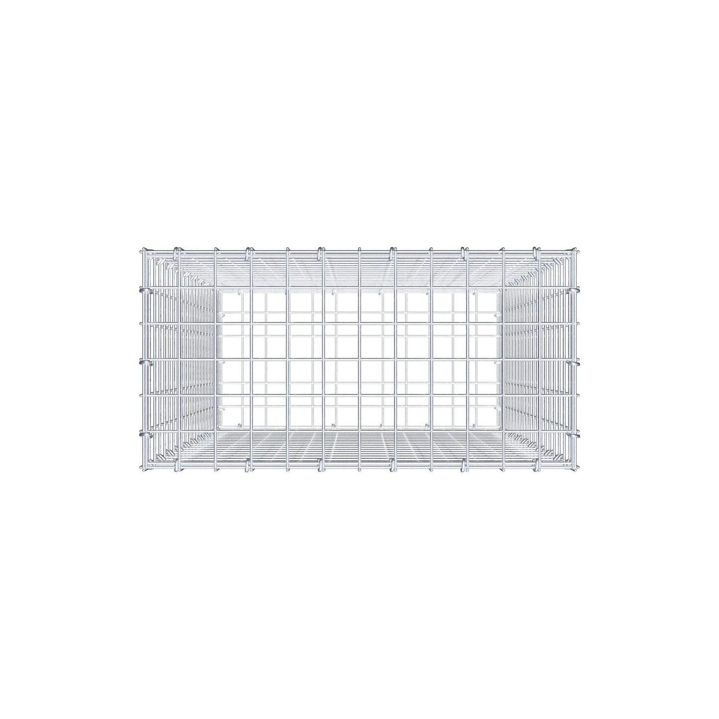 Gabion 100 cm x 60 cm x 30 cm (L x H x P), mailles 5 cm x 5 cm, anneau en C