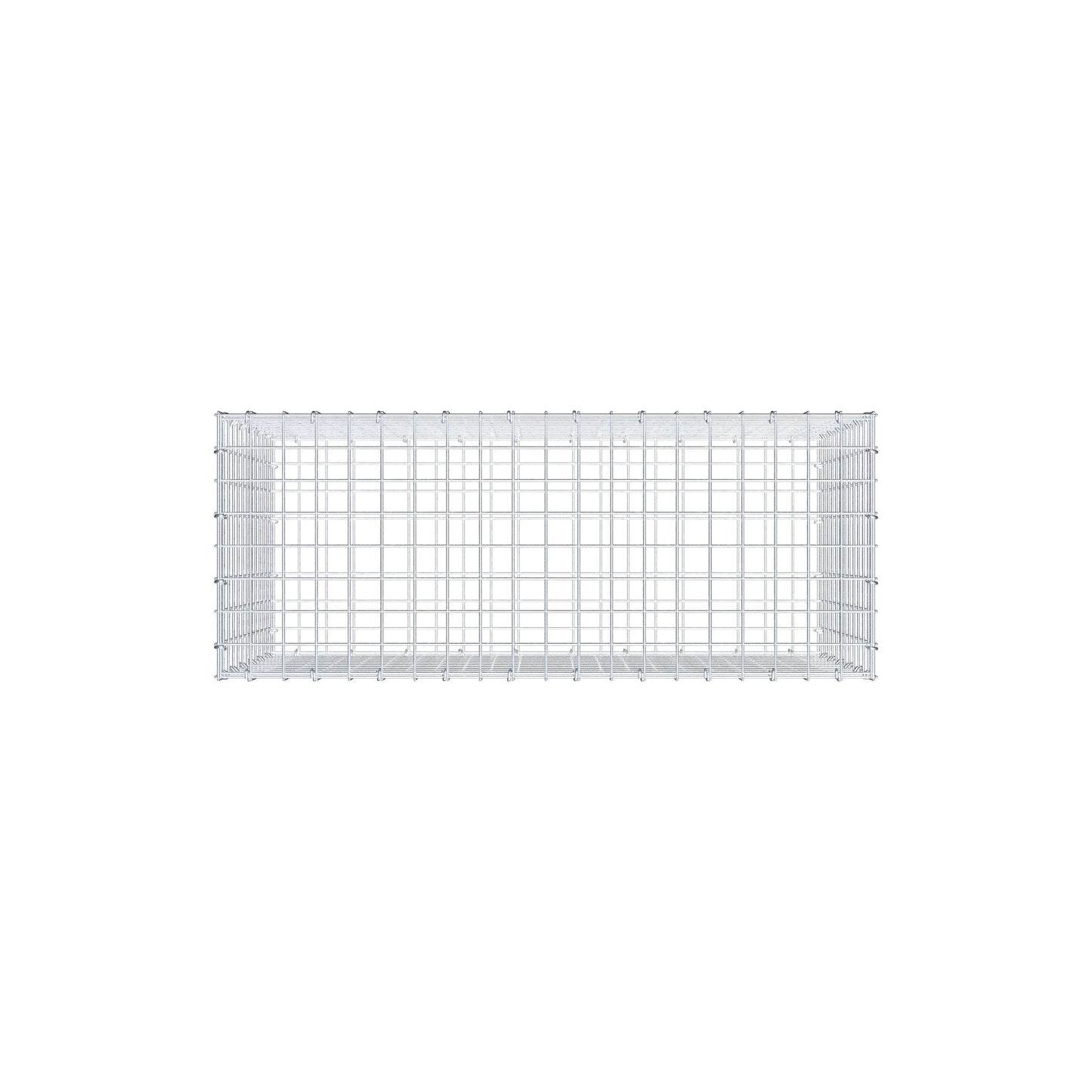 Gabion 100 cm x 60 cm x 40 cm (L x H x D), maskestørrelse 5 cm x 5 cm, C-ring