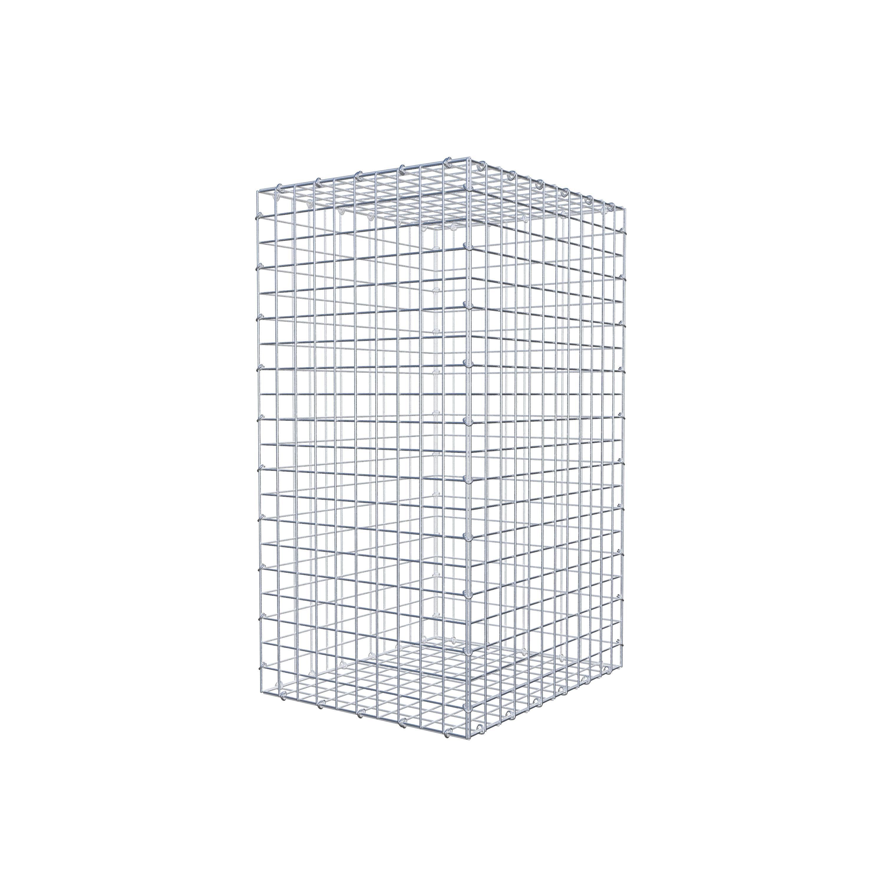 Gabion 100 cm x 60 cm x 50 cm (L x H x D), maskestørrelse 5 cm x 5 cm, C-ring