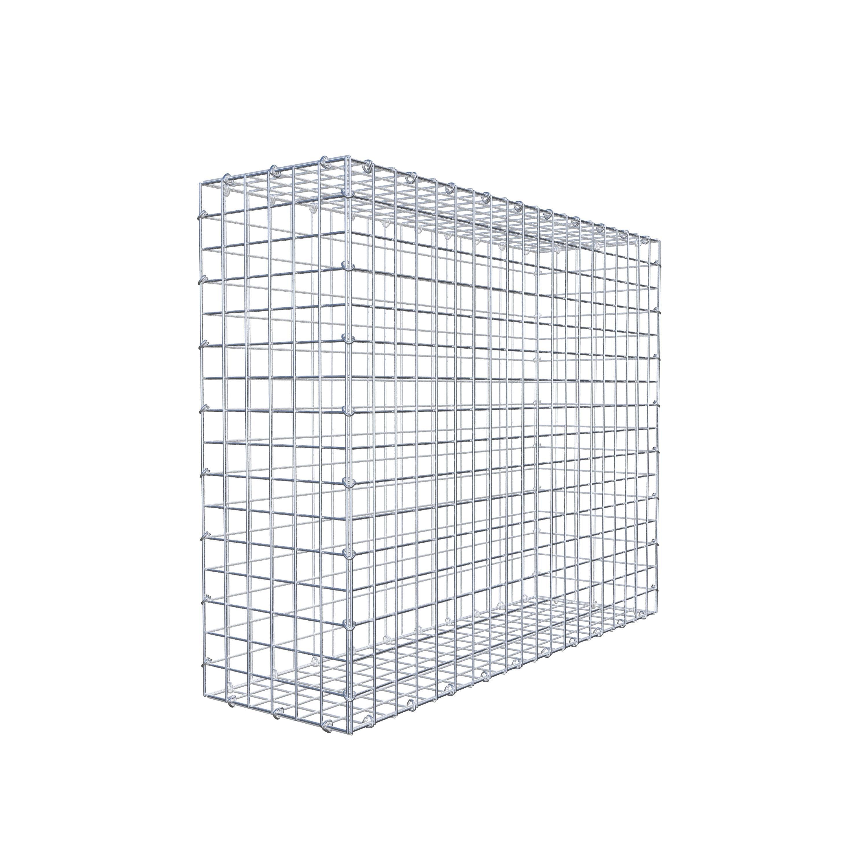 Gabion 100 cm x 80 cm x 30 cm (L x H x D), maskestørrelse 5 cm x 5 cm, C-ring