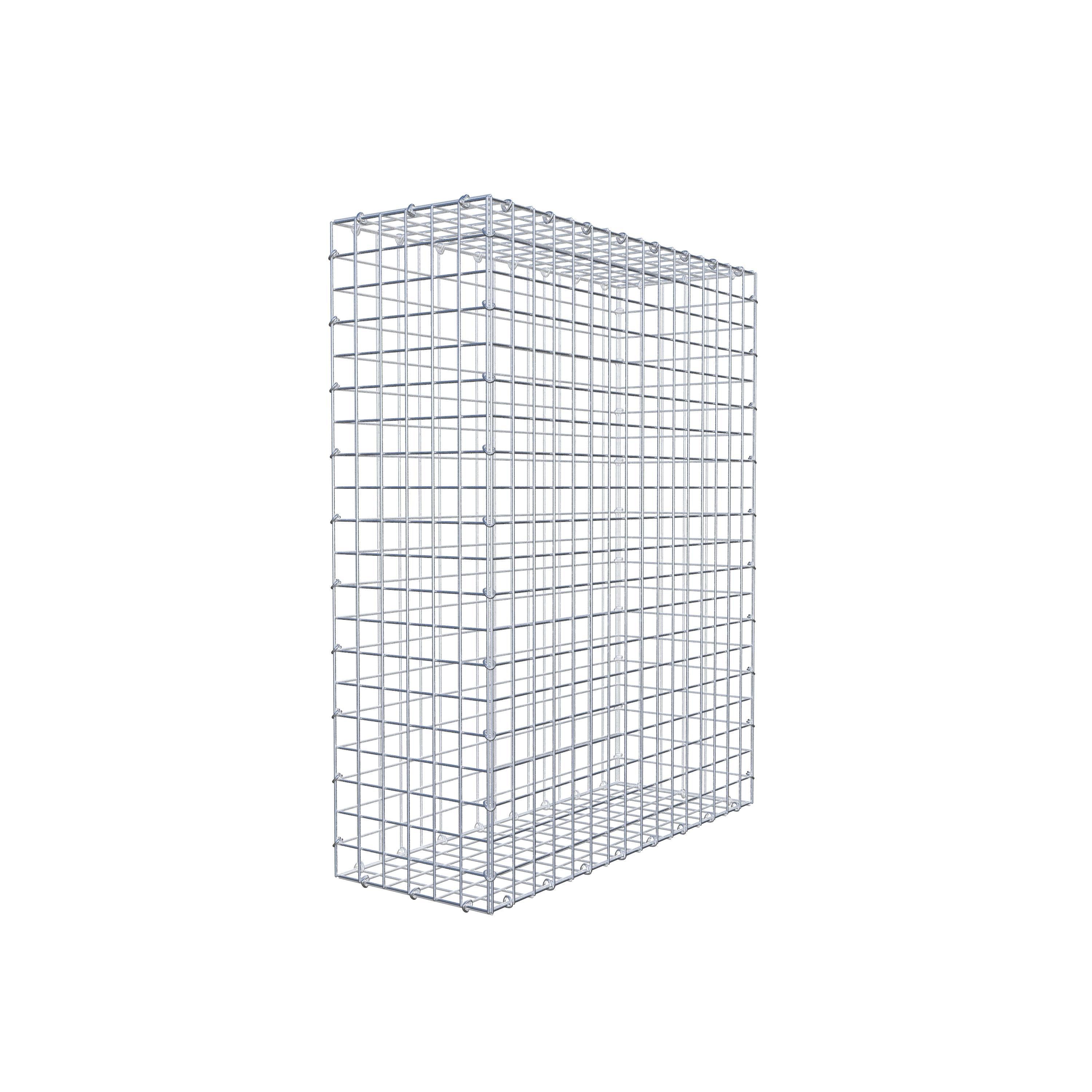 Gabion 100 cm x 80 cm x 30 cm (L x H x D), maskestørrelse 5 cm x 5 cm, C-ring