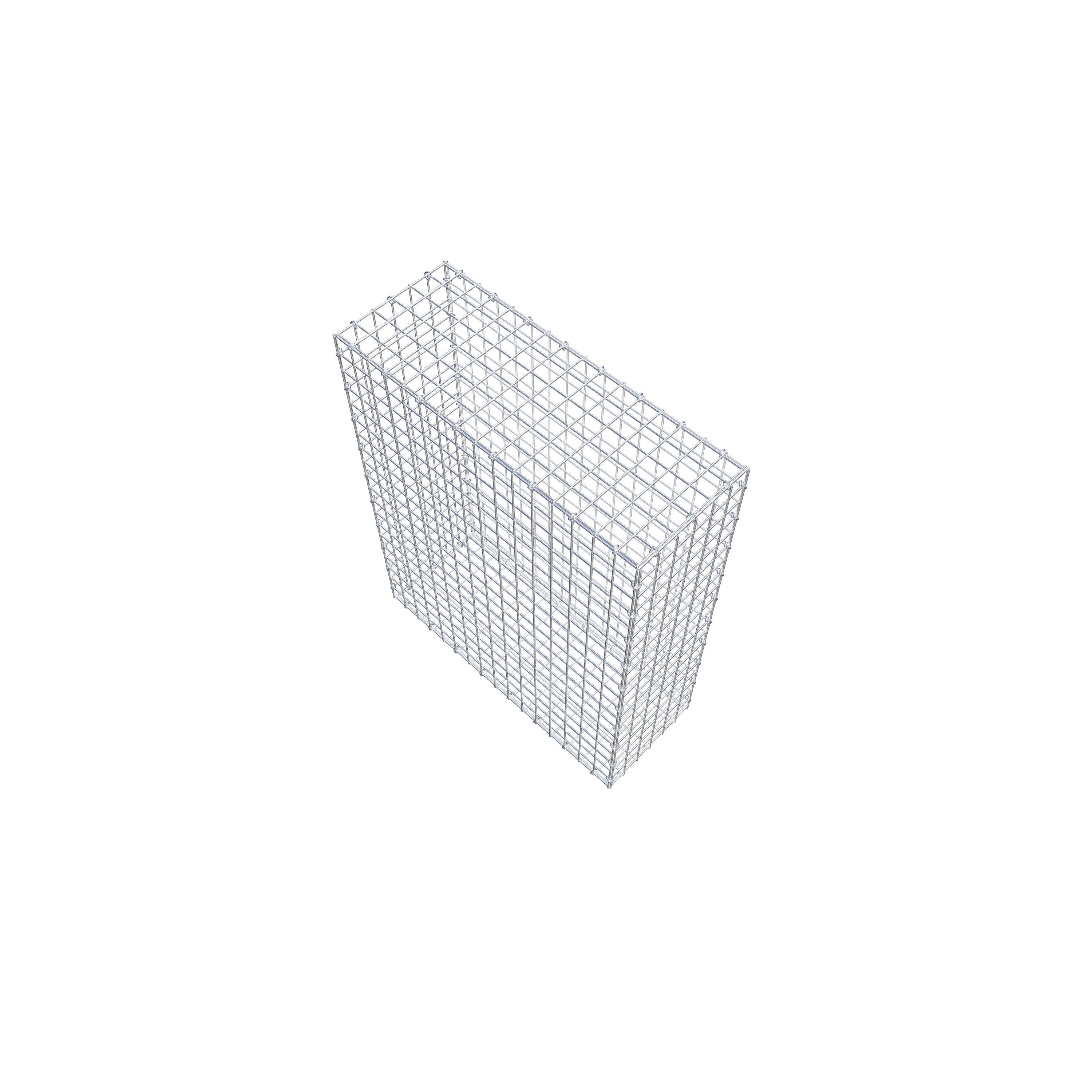 Gabion 100 cm x 80 cm x 30 cm (L x H x D), maskestørrelse 5 cm x 5 cm, C-ring